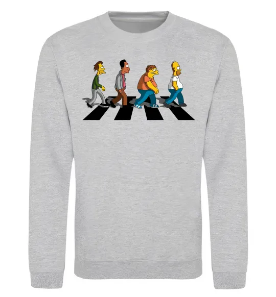 Свитшот Simpsons the Beatles Серый меланж фото