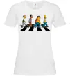 Женская футболка Simpsons the Beatles Белый фото