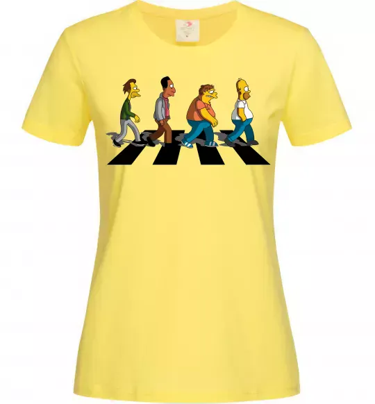 Женская футболка Simpsons the Beatles Лимонный фото