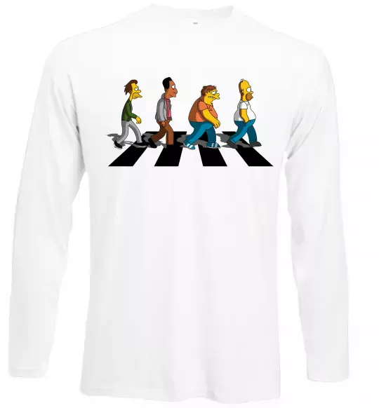 Лонгслив Simpsons the Beatles Белый фото