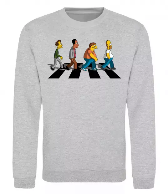 Свитшот Simpsons the Beatles Серый меланж фото