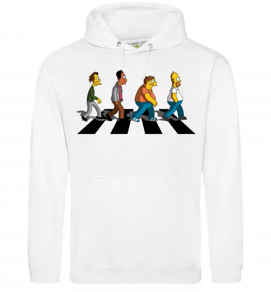 Мужская толстовка (худи) Simpsons the Beatles Белый фото