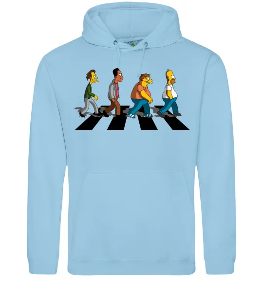 Чоловіча толстовка (худі) Simpsons the Beatles Блакитний фото