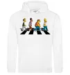 Женская толстовка (худи) Simpsons the Beatles Белый фото