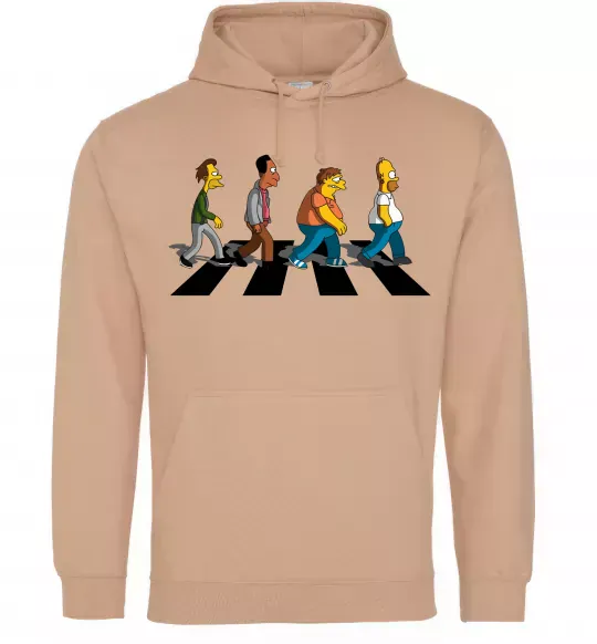 Женская толстовка (худи) Simpsons the Beatles Песочный фото