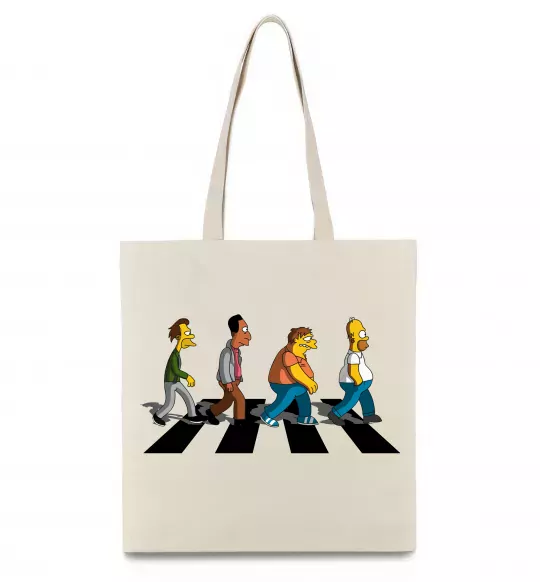 Еко-сумка Simpsons the Beatles Бежевий фото