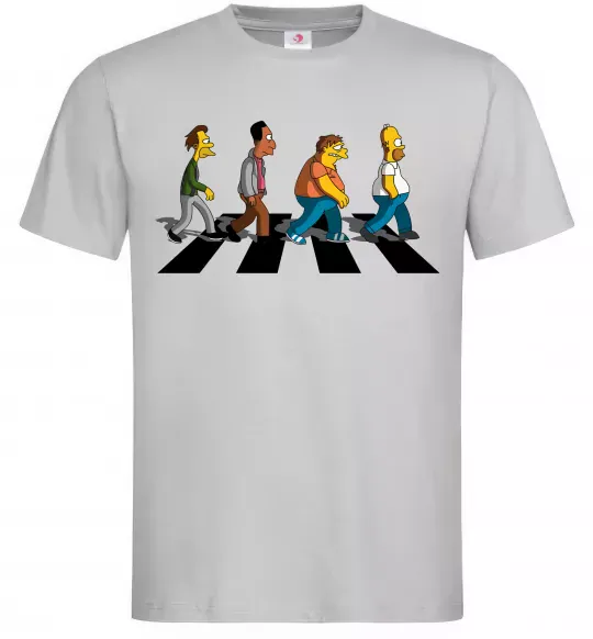 Чоловіча футболка Simpsons the Beatles Сірий фото