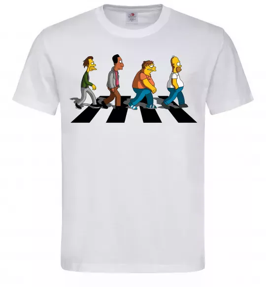 Чоловіча футболка Simpsons the Beatles Білий фото