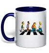 Чашка с цветной ручкой Simpsons the Beatles Глубокий темно-синий Чашка с цветной ручкой Simpsons the Beatles Глубокий темно-синий фото