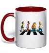 Чашка с цветной ручкой Simpsons the Beatles Красный Чашка с цветной ручкой Simpsons the Beatles Красный фото