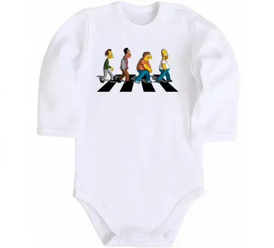 Дитячий бодік Simpsons the Beatles Білий фото