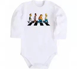 Детский боди Simpsons the Beatles Белый фото