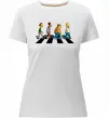 Жіноча преміум футболка Simpsons the Beatles Білий фото