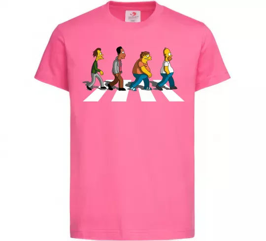Детская футболка Simpsons the Beatles Ярко-розовый фото