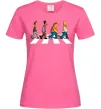 Женская футболка Simpsons the Beatles Ярко-розовый фото