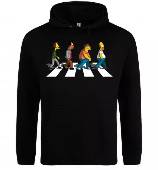 Женская толстовка (худи) Simpsons the Beatles Черный фото