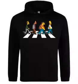 Женская толстовка (худи) Simpsons the Beatles Черный фото