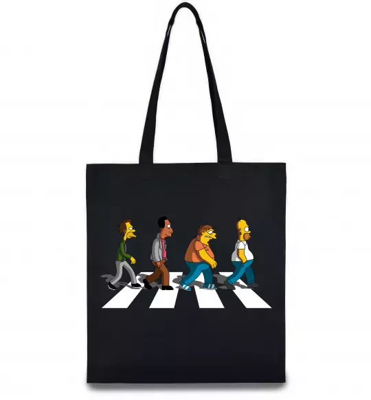 Еко-сумка Simpsons the Beatles Чорний фото