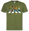 Чоловіча футболка Simpsons the Beatles Оливковий фото