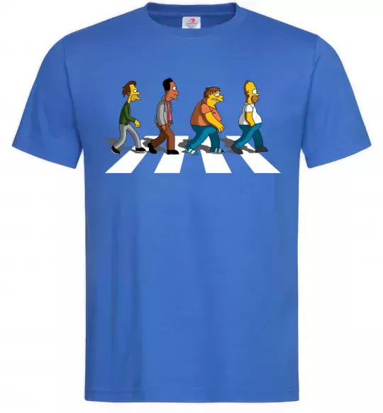Чоловіча футболка Simpsons the Beatles Яскраво-синій фото
