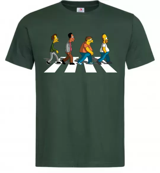 Чоловіча футболка Simpsons the Beatles Темно-зелений фото