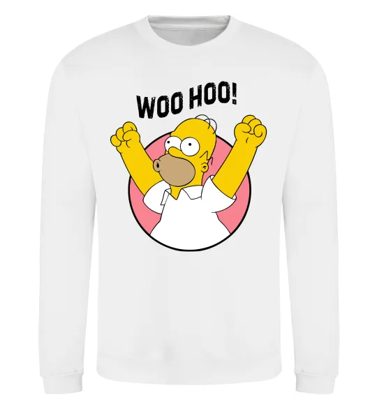 Свитшот Homer Simpson Woo Hoo Белый фото