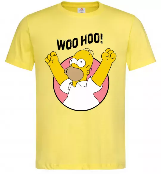 Мужская футболка Homer Simpson Woo Hoo Лимонный фото