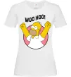 Женская футболка Homer Simpson Woo Hoo Белый фото