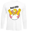 Лонгслив Homer Simpson Woo Hoo Белый Лонгслив Homer Simpson Woo Hoo Белый фото