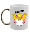 Чашка с цветной ручкой Homer Simpson Woo Hoo Золото Чашка с цветной ручкой Homer Simpson Woo Hoo Золото фото