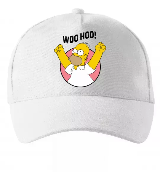 Кепка Homer Simpson Woo Hoo Білий фото