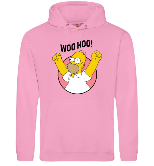 Жіноча толстовка (худі) Homer Simpson Woo Hoo Рожевий фото