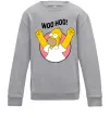 Детский Свитшот Homer Simpson Woo Hoo Серый меланж фото