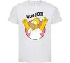 Дитяча футболка Homer Simpson Woo Hoo Білий фото