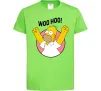 Дитяча футболка Homer Simpson Woo Hoo Лаймовий фото