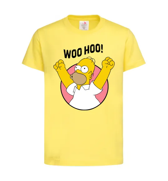 Детская футболка Homer Simpson Woo Hoo Лимонный фото