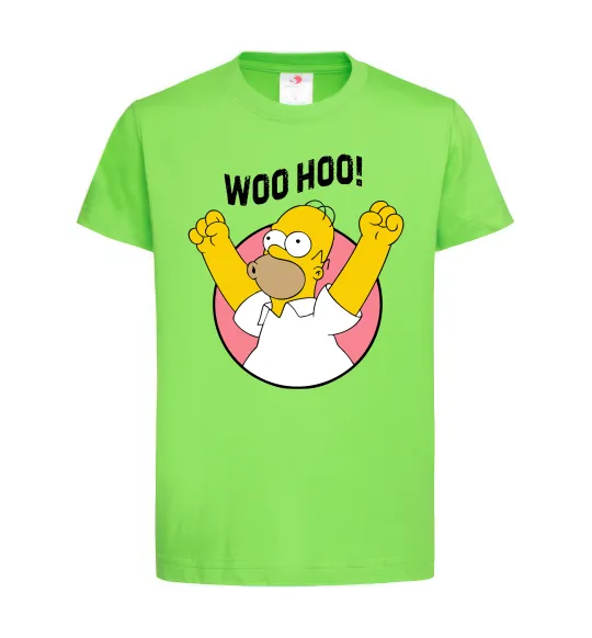 Детская футболка Homer Simpson Woo Hoo Лаймовый фото