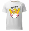 Мужская премиум футболка Homer Simpson Woo Hoo Белый фото