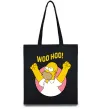 Еко-сумка Homer Simpson Woo Hoo Чорний Еко-сумка Homer Simpson Woo Hoo Чорний фото