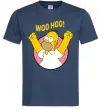 Мужская футболка Homer Simpson Woo Hoo Темно-синий фото