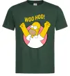 Мужская футболка Homer Simpson Woo Hoo Темно-зеленый фото