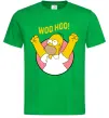 Мужская футболка Homer Simpson Woo Hoo Зеленый фото