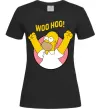Женская футболка Homer Simpson Woo Hoo Черный фото