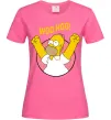 Женская футболка Homer Simpson Woo Hoo Ярко-розовый фото