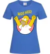 Женская футболка Homer Simpson Woo Hoo Ярко-синий фото
