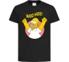 Дитяча футболка Homer Simpson Woo Hoo Чорний фото