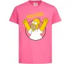 Дитяча футболка Homer Simpson Woo Hoo Яскраво-рожевий фото