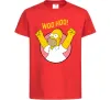 Дитяча футболка Homer Simpson Woo Hoo Червоний фото
