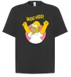 Футболка Оверсайз Homer Simpson Woo Hoo Чорний фото