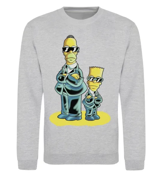 Свитшот The Simpsons MiB Серый меланж фото